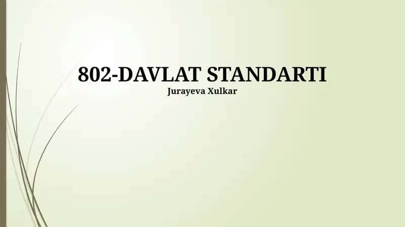 802-Davlat Standarti