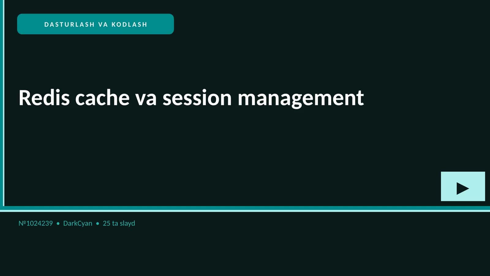 DASTURLASH VA KODLASH