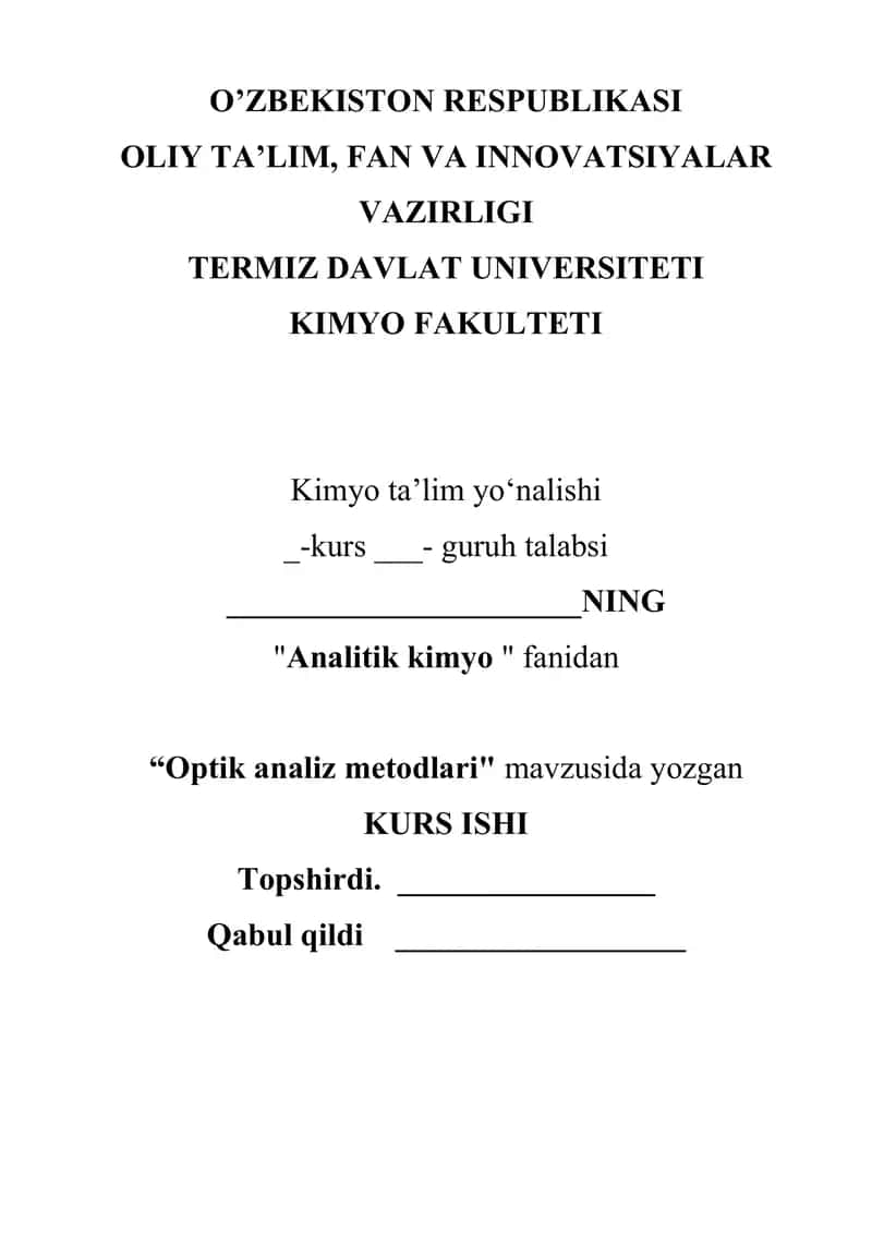 Optik analiz metodlari