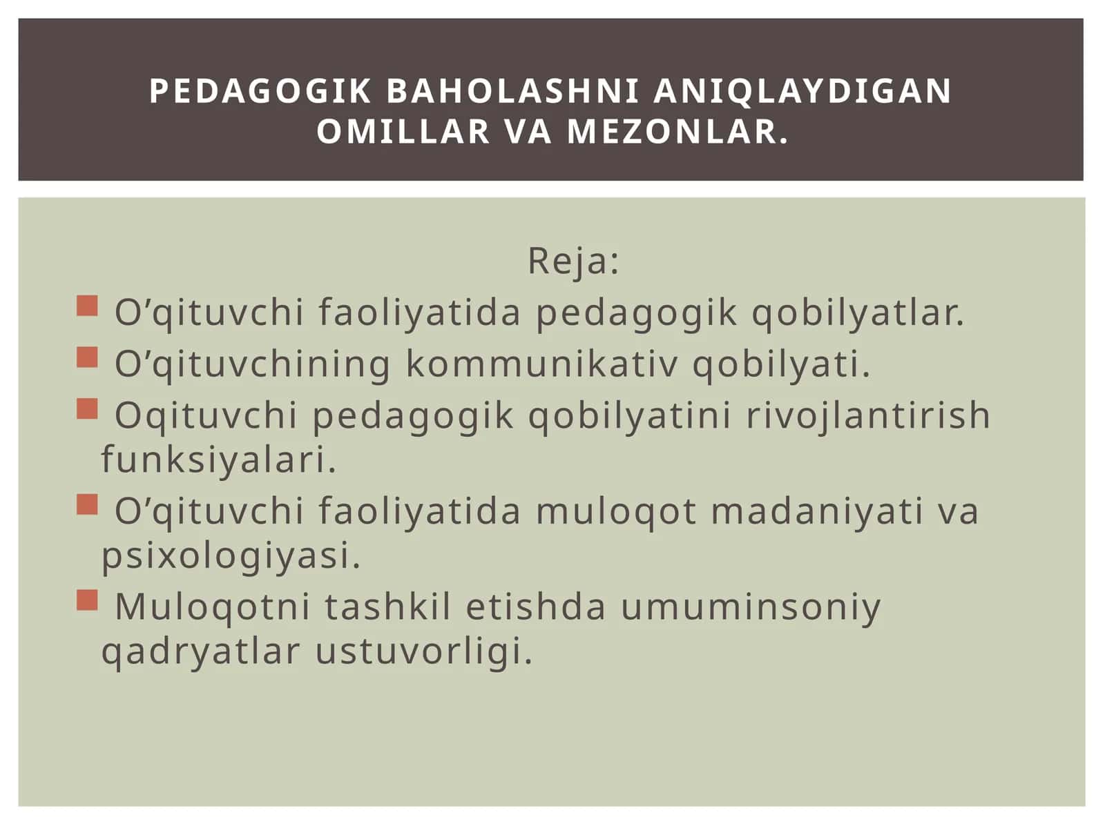 O’qituvchi faoliyatida pedagogik qobilyatlar