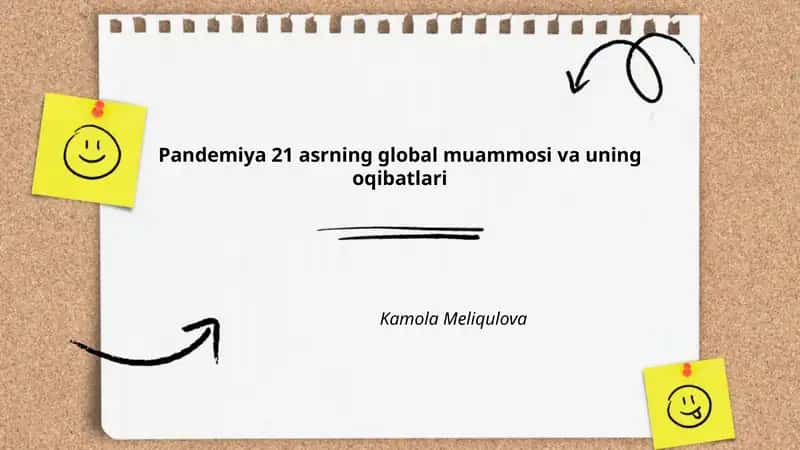 Pandemiya 21 asrning global muammosi va uning oqibatlari
