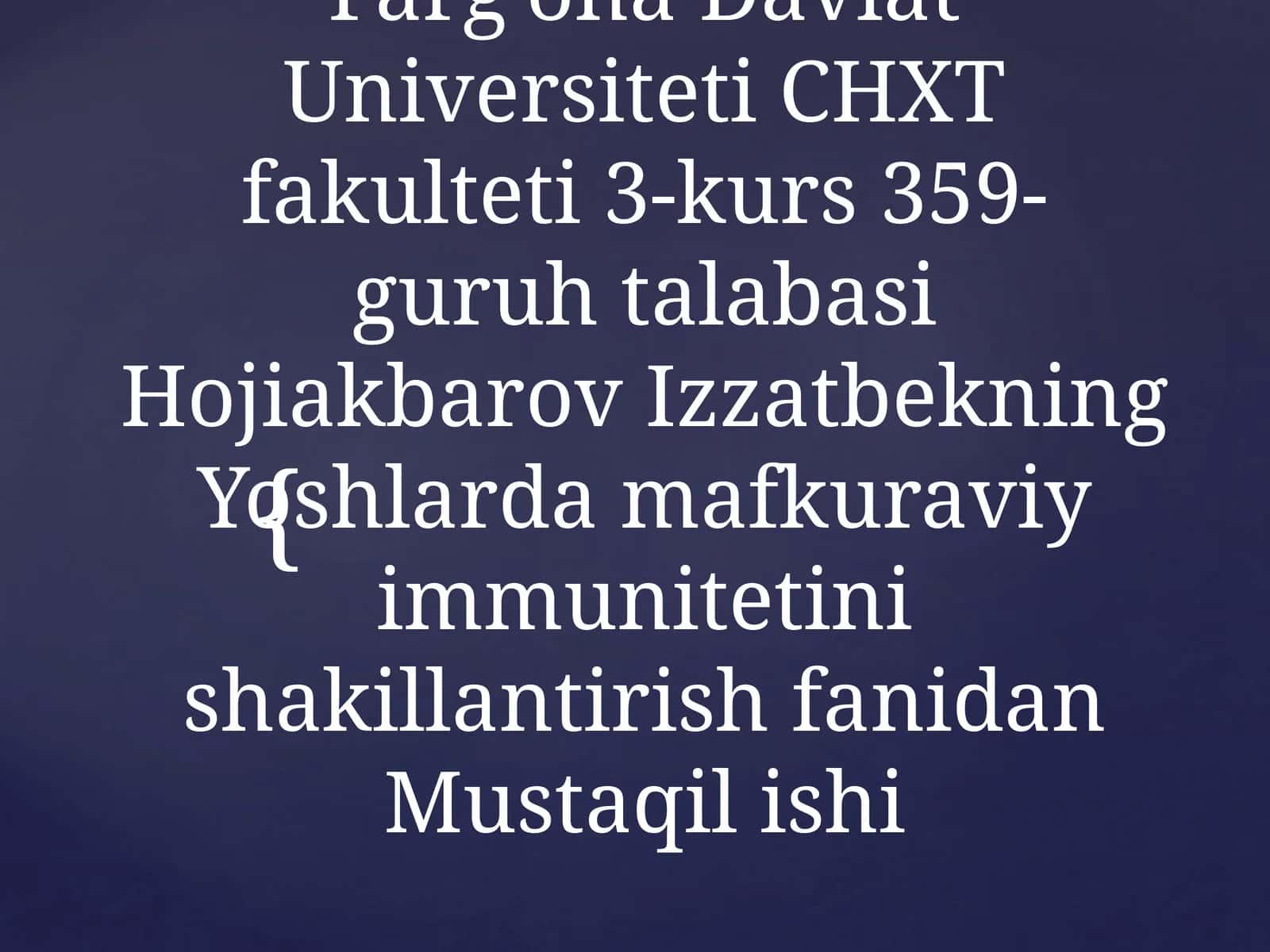 Mustaqillik yillarida ma'naviyat va madaniyatga munosabat