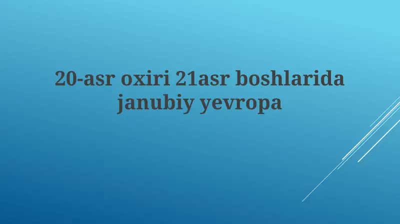 Janubiy Yevropaning 20-asr oxiri va 21-asr boshlari: Iqtisodiy taraqqiyot va muammolar