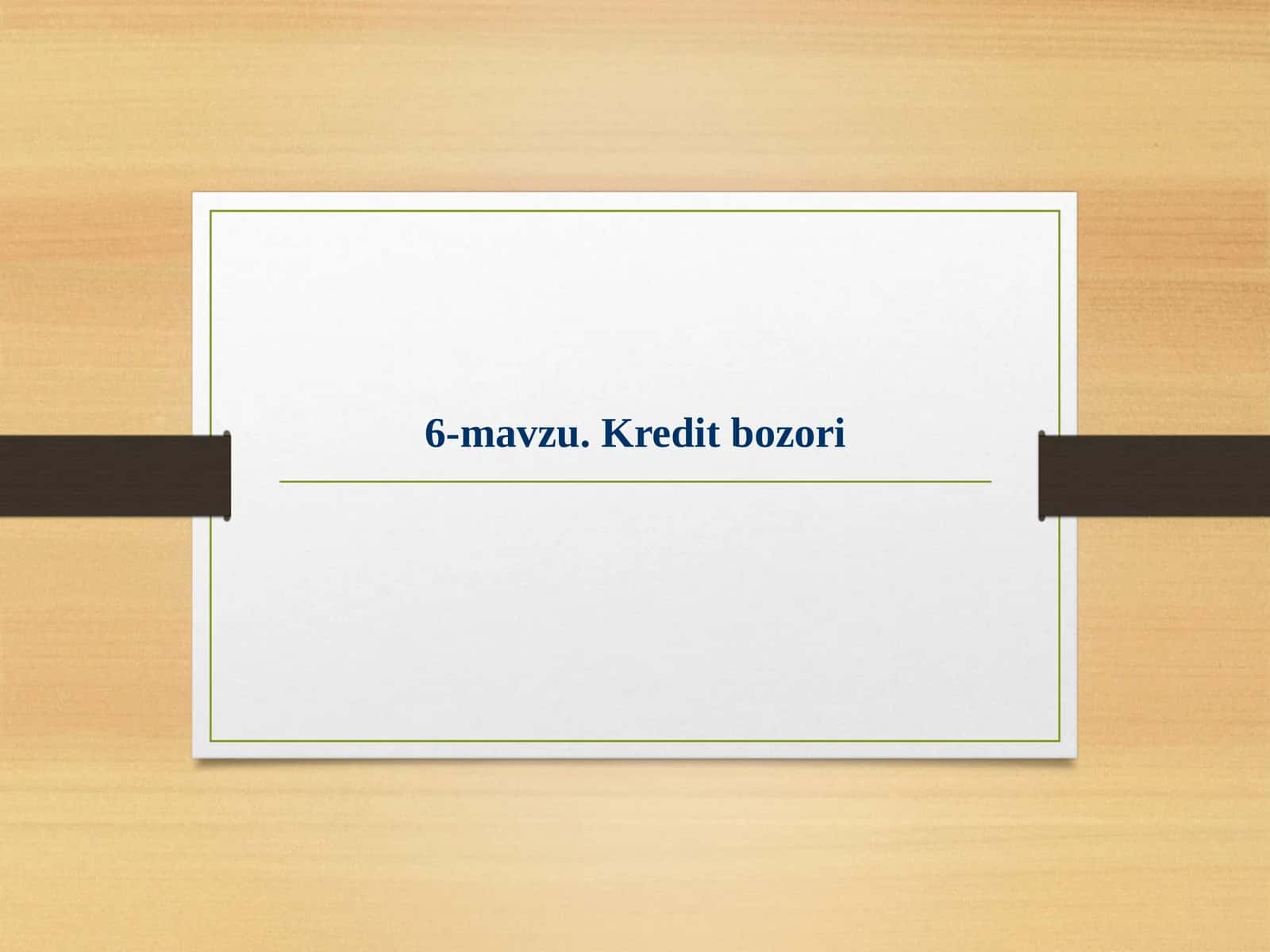 Kreditbozori
