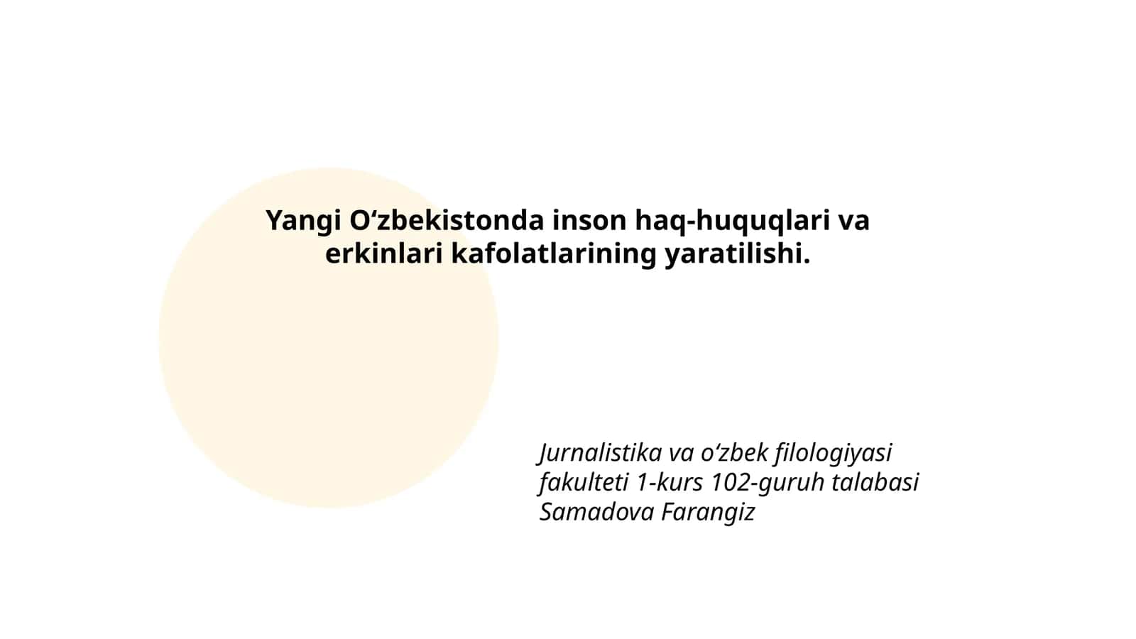 Inson haq-huquqlari va erkinliklar
