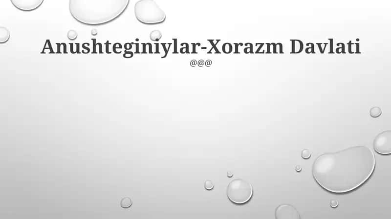 Anushteginiylar-Xorazm Davlati