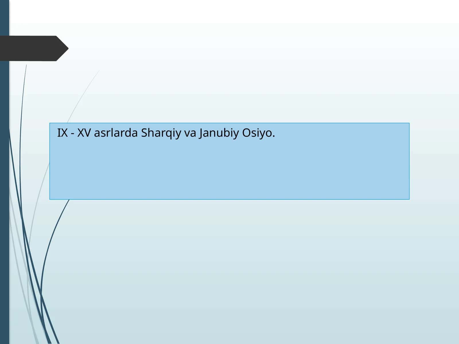 IX - XV asrlarda Sharqiy va Janubiy Osiyo