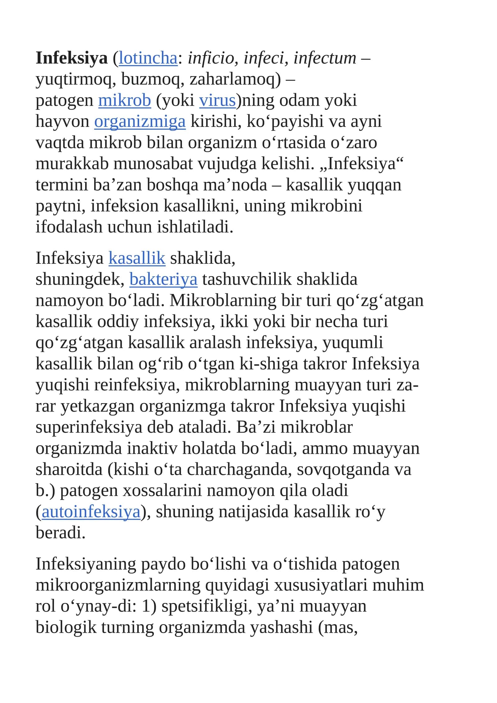 Infeksiya