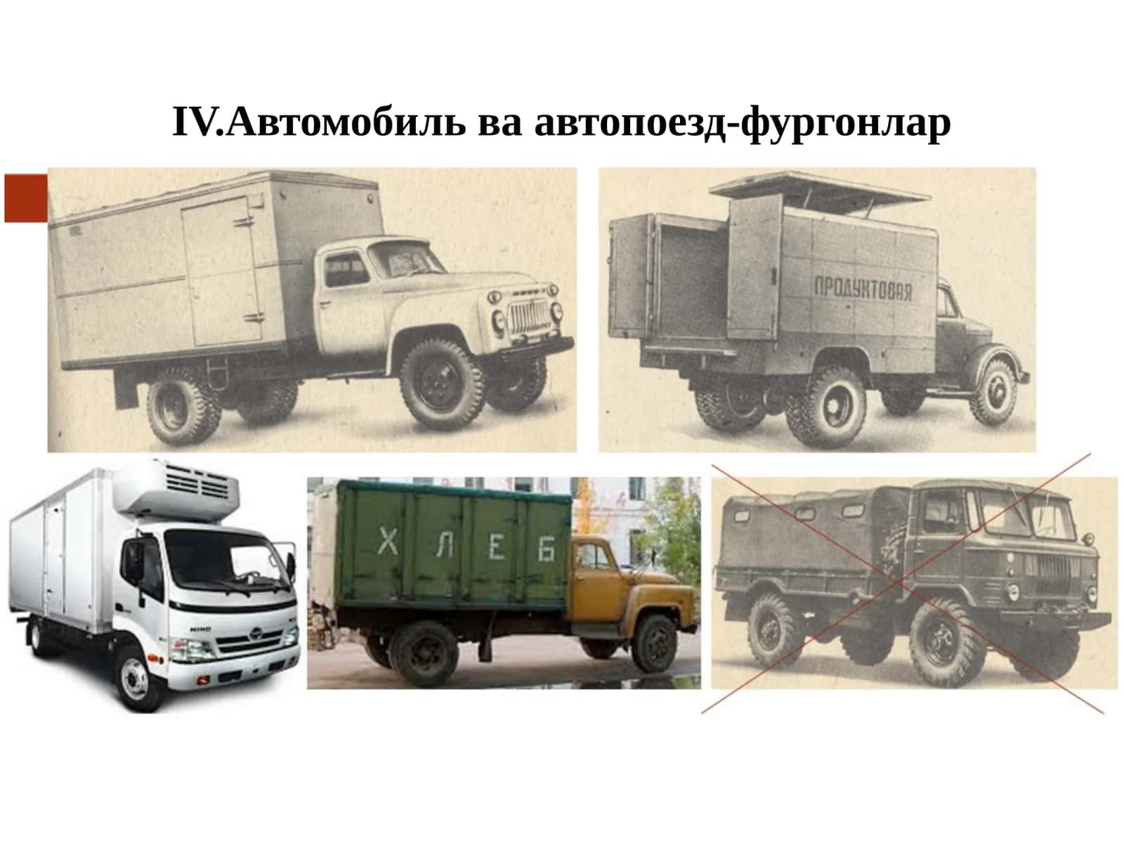 Автомобильва автопоезд-фургонлар