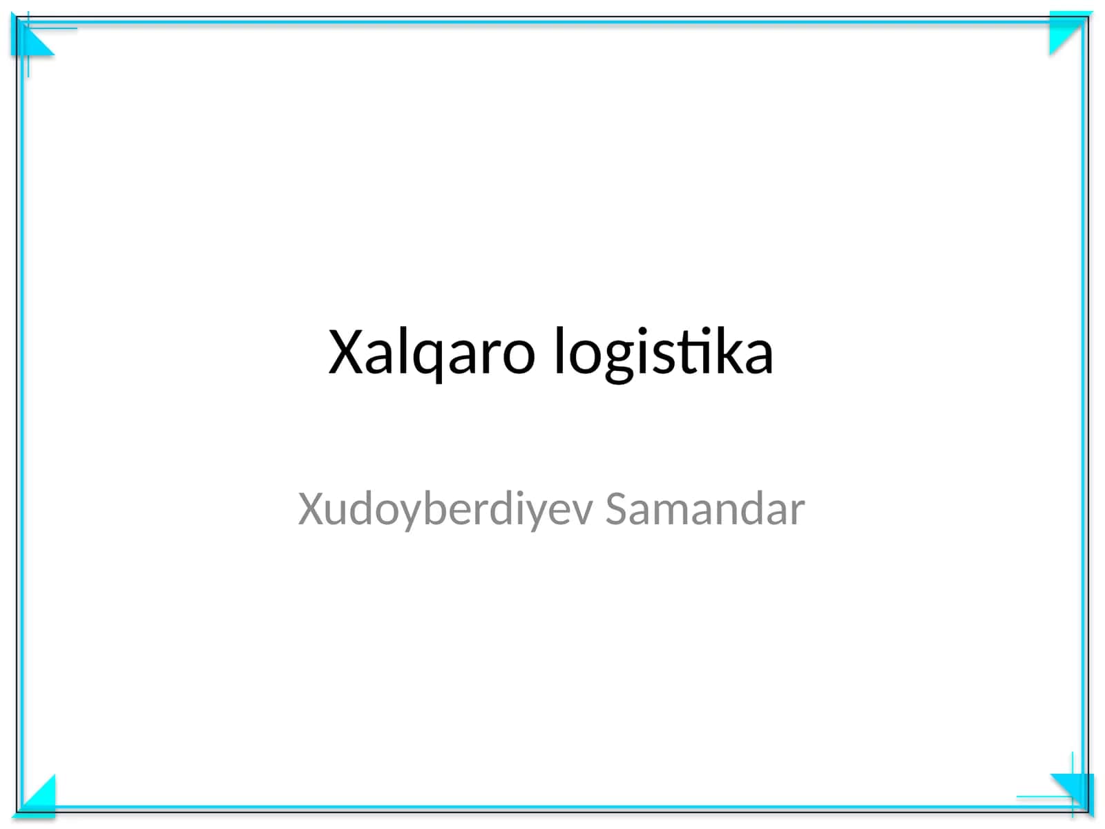 Xalqaro logistika
