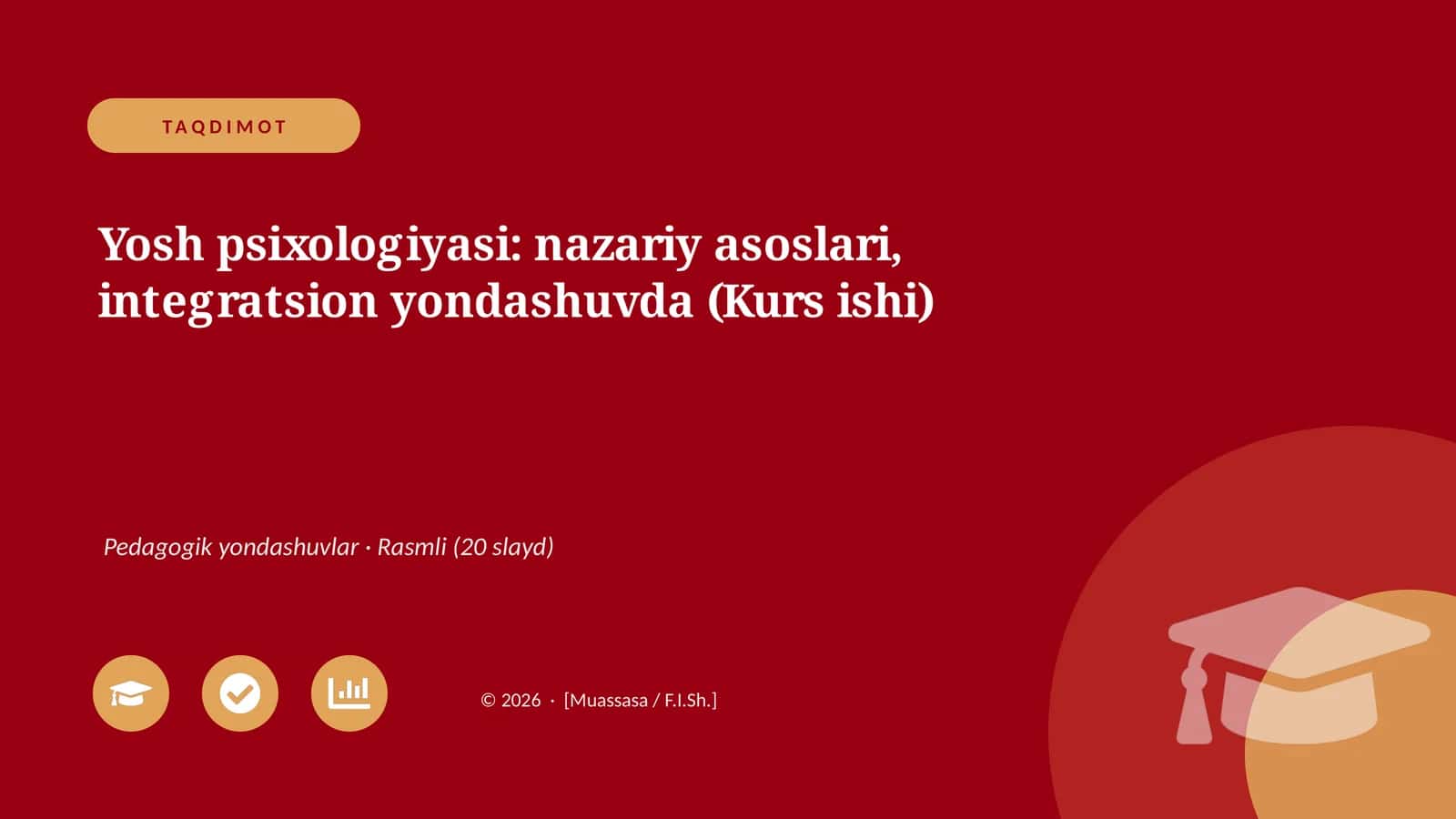 Yosh psixologiyasi: nazariy asoslari, integratsion yondashuvda (Kurs ishi)