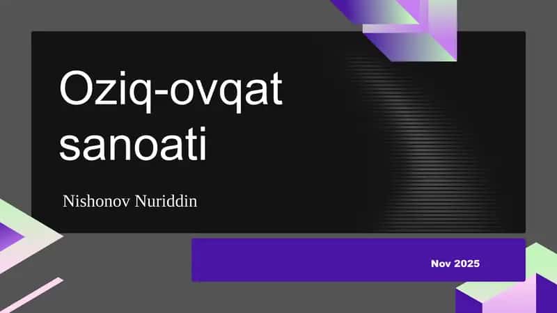 Oziq ovqat sanoati