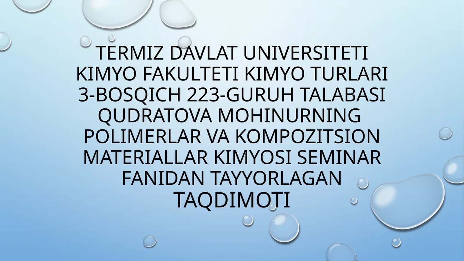 Polimer kompozitsion materiallar