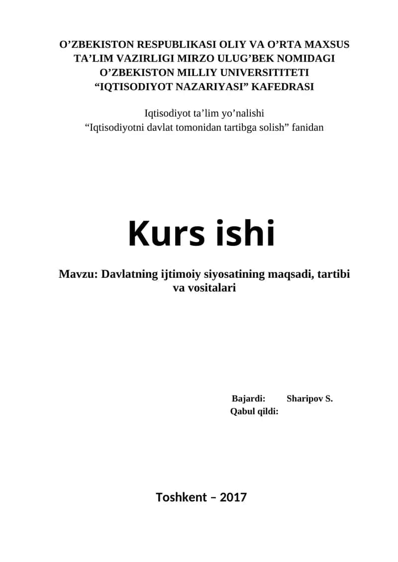 Iqtisodiyotni davlat tomonidan tartibga solish