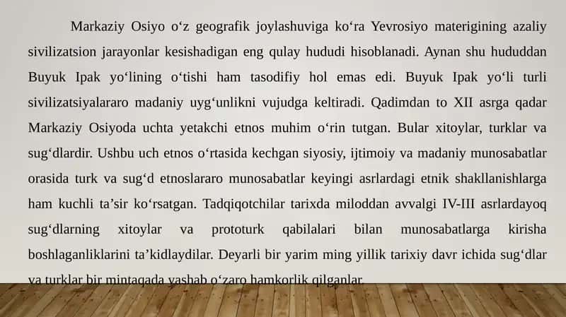 Yevrosiyo materigi azaliy sivilizatsion jarayonlari