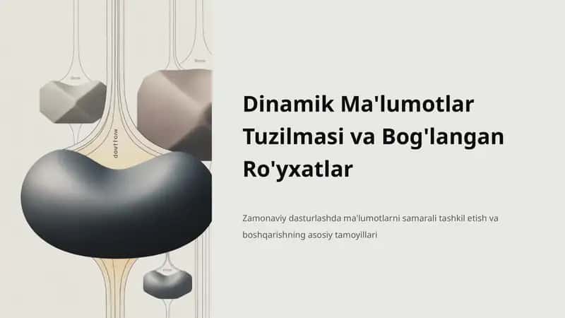 Dinamik Ma'lumotlar Tuzilmasi va Bog'langan Ro'yxatlar
