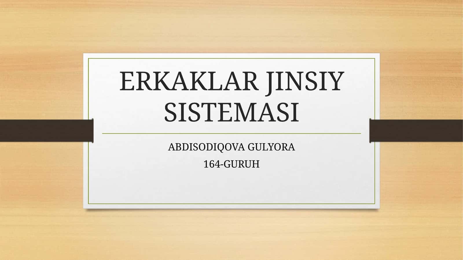 erkaklar jinsiy sistemasi