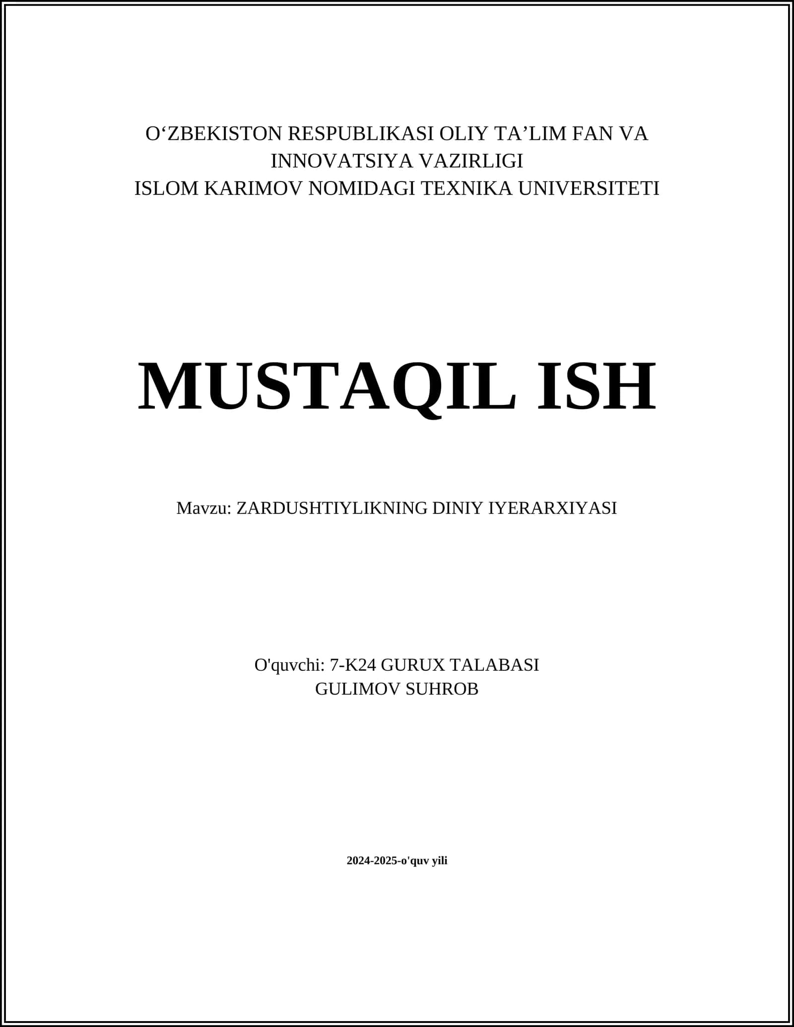 Zardushtiylikning Diniy Iyerarxiyasi