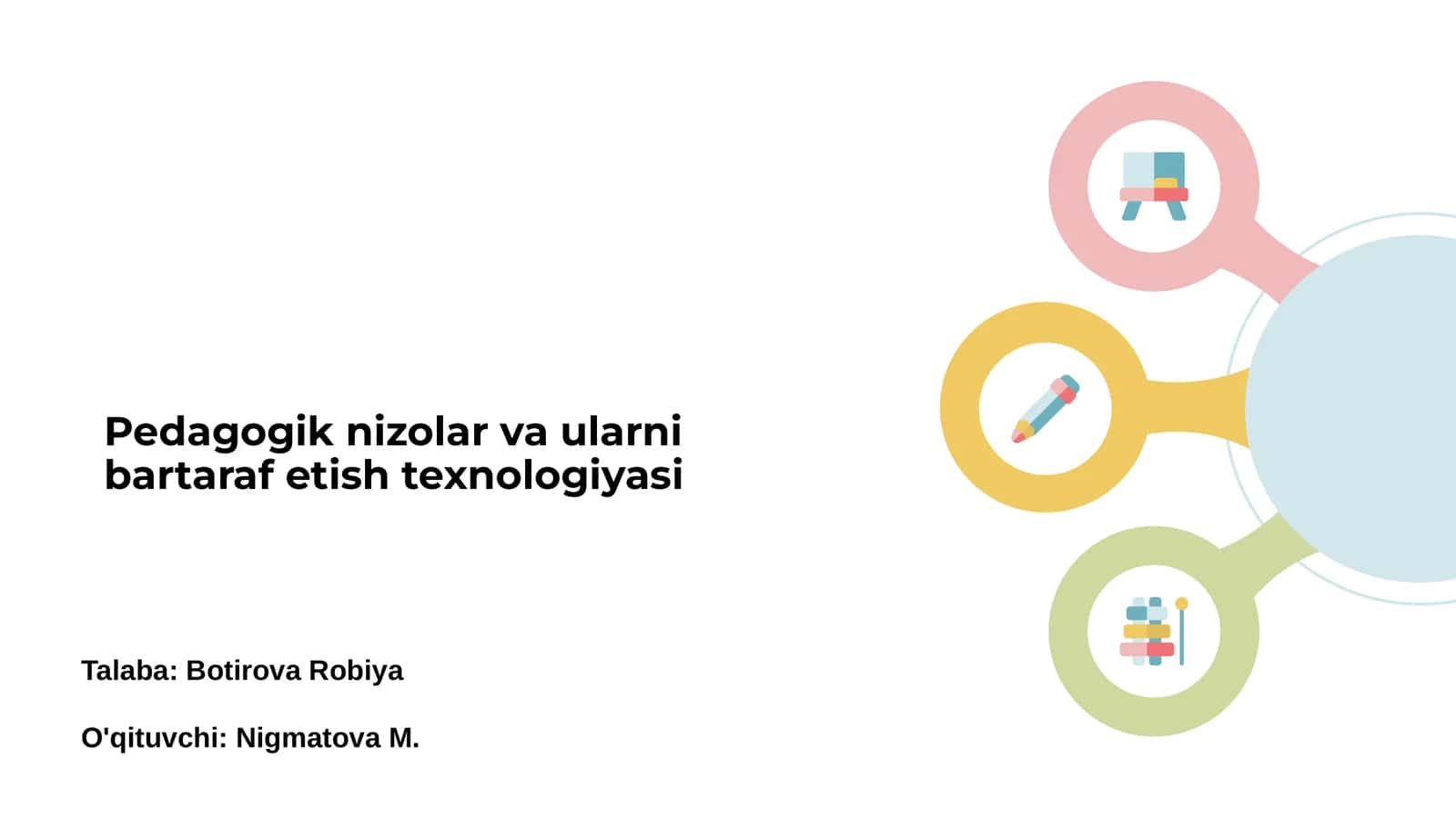 Pedagogik nizolar va ularni bartaraf etish texnologiyasi