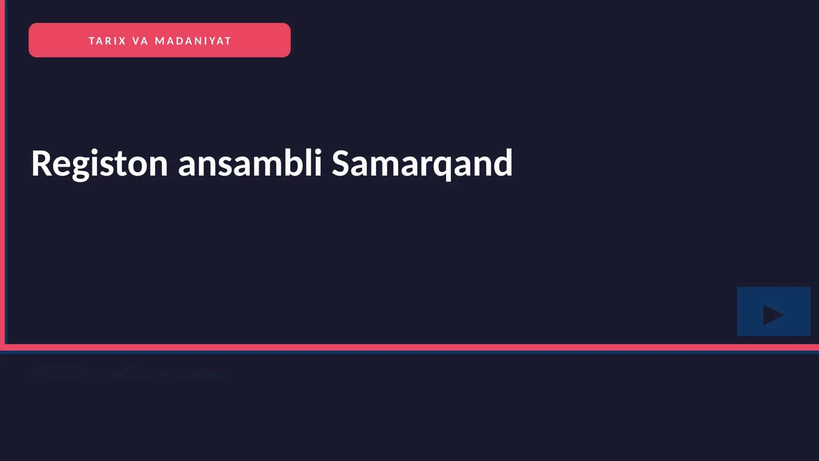 Registon ansambli Samarqand