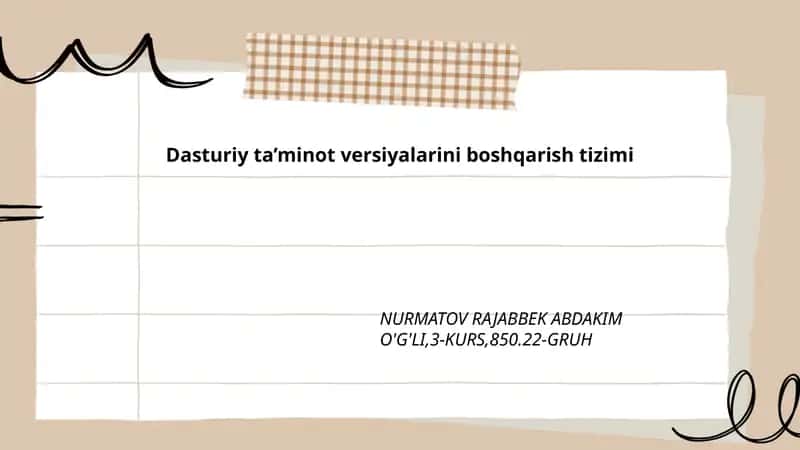 Dasturiy ta’minot versiyalarini boshqarish tizimi