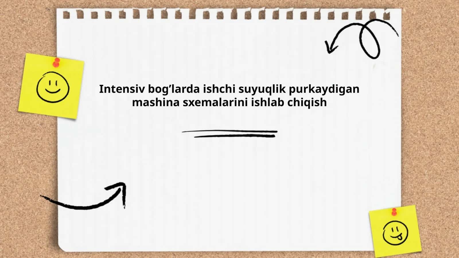 Intensiv bog’larda ishchi suyuqlik purkaydigan mashina sxemalarini ishlab chiqish