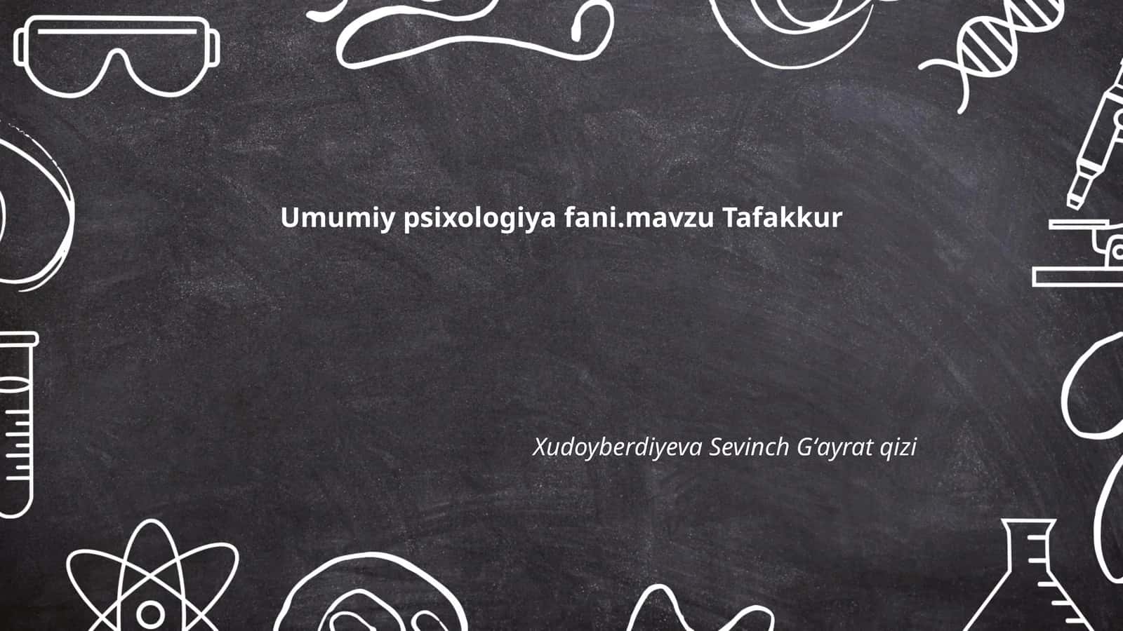 Tafakkurning ta'rifi va mohiyati