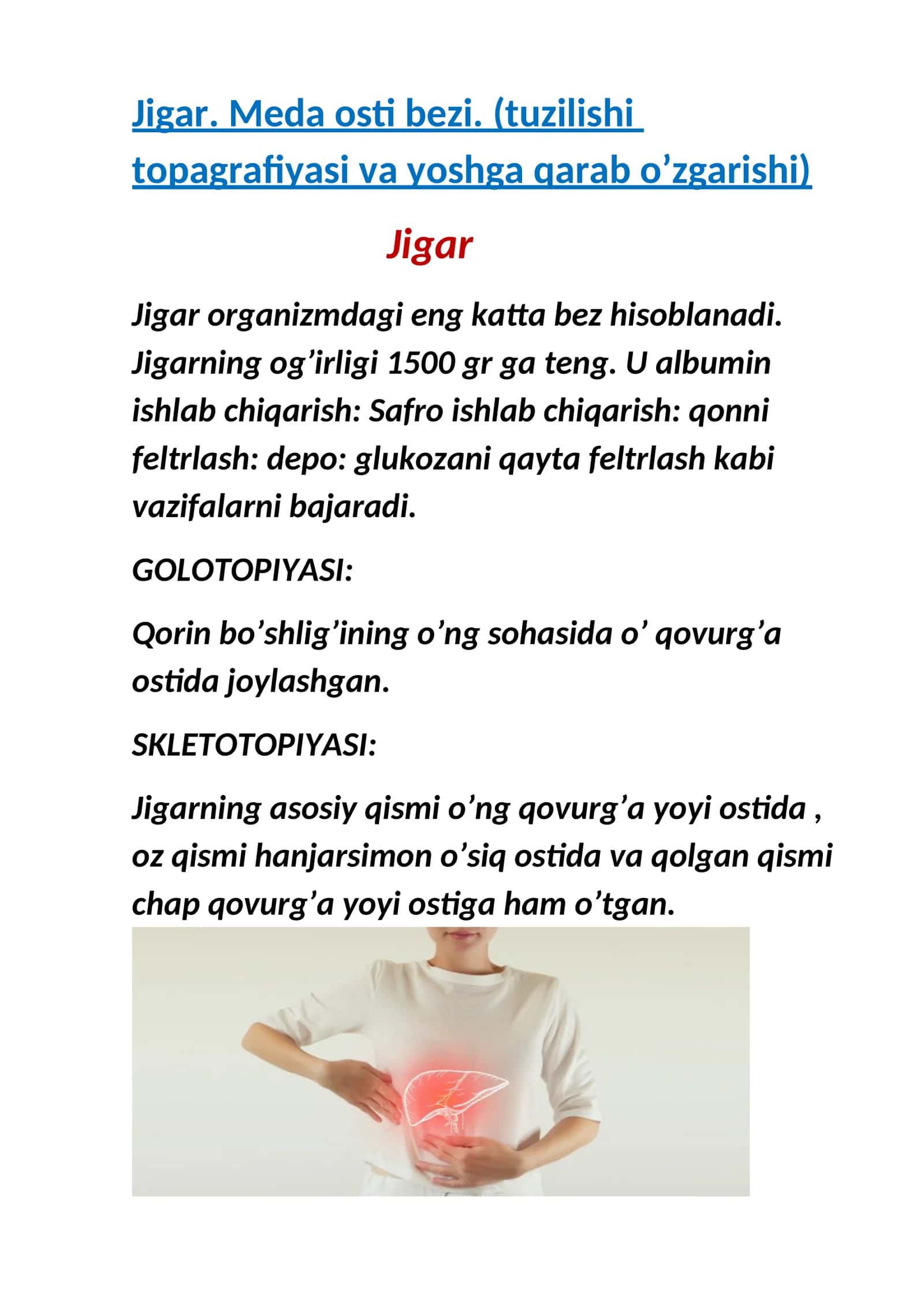 mustaqil ish anatomiya