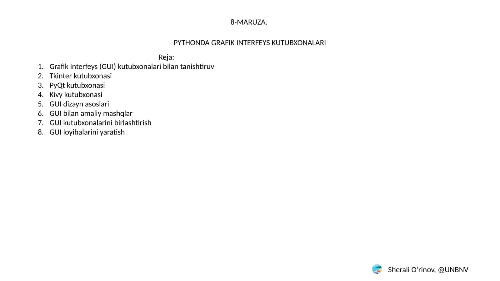 8-MARUZA.PYTHONDA GRAFIK INTERFEYS KUTUBXONALARI