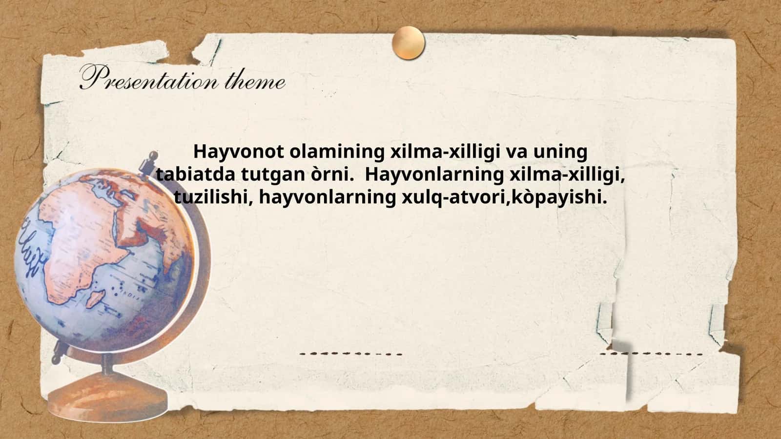 Hayvonot olamining xilma-xilligi va uning tabiatda tutgan òrni