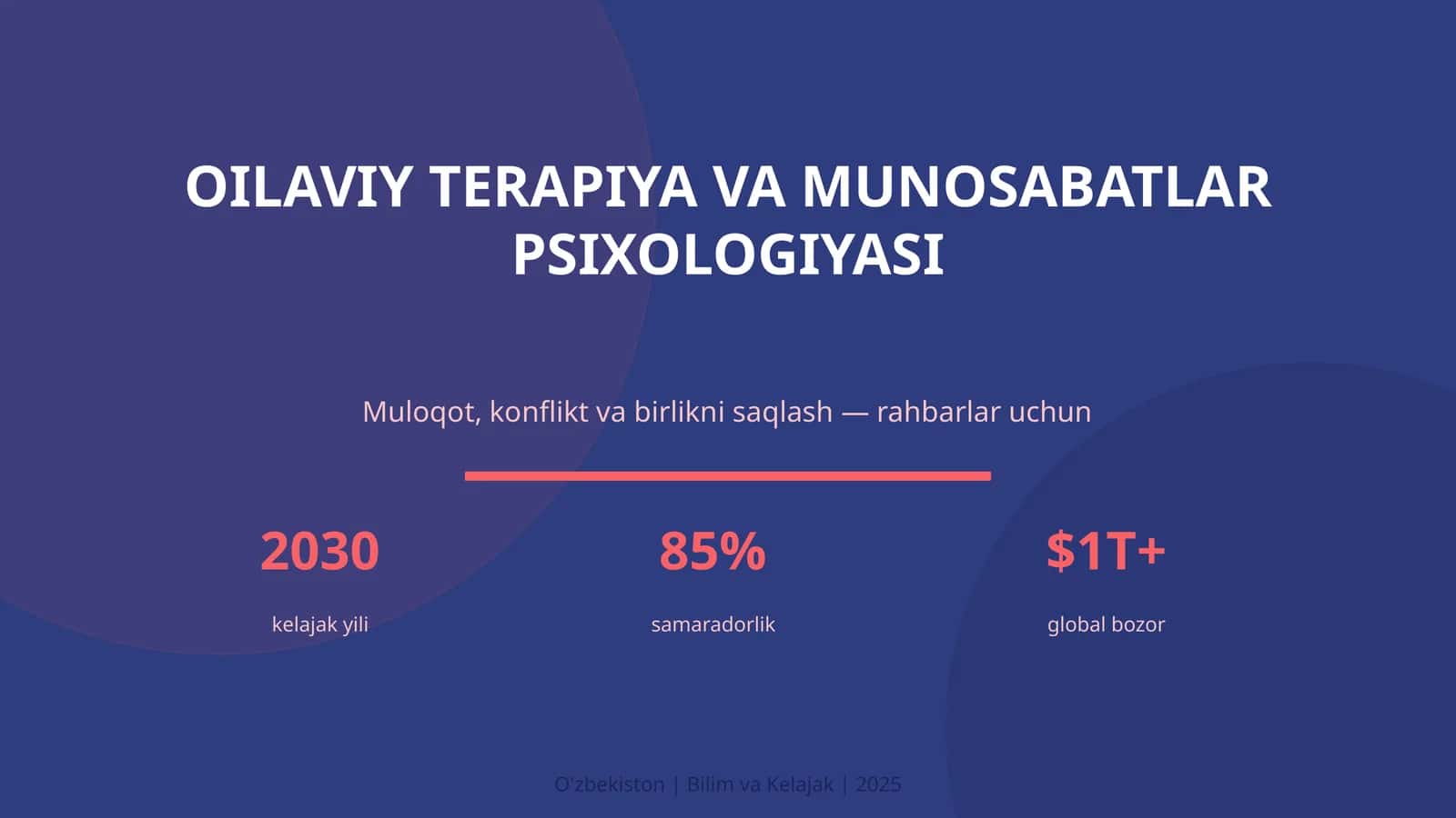 OILAVIY TERAPIYA VA MUNOSABATLAR PSIXOLOGIYASI
