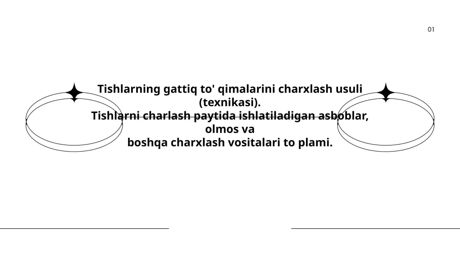 Tishlarning gattiq to' qimalarini charxlash usuli (texnikasi)