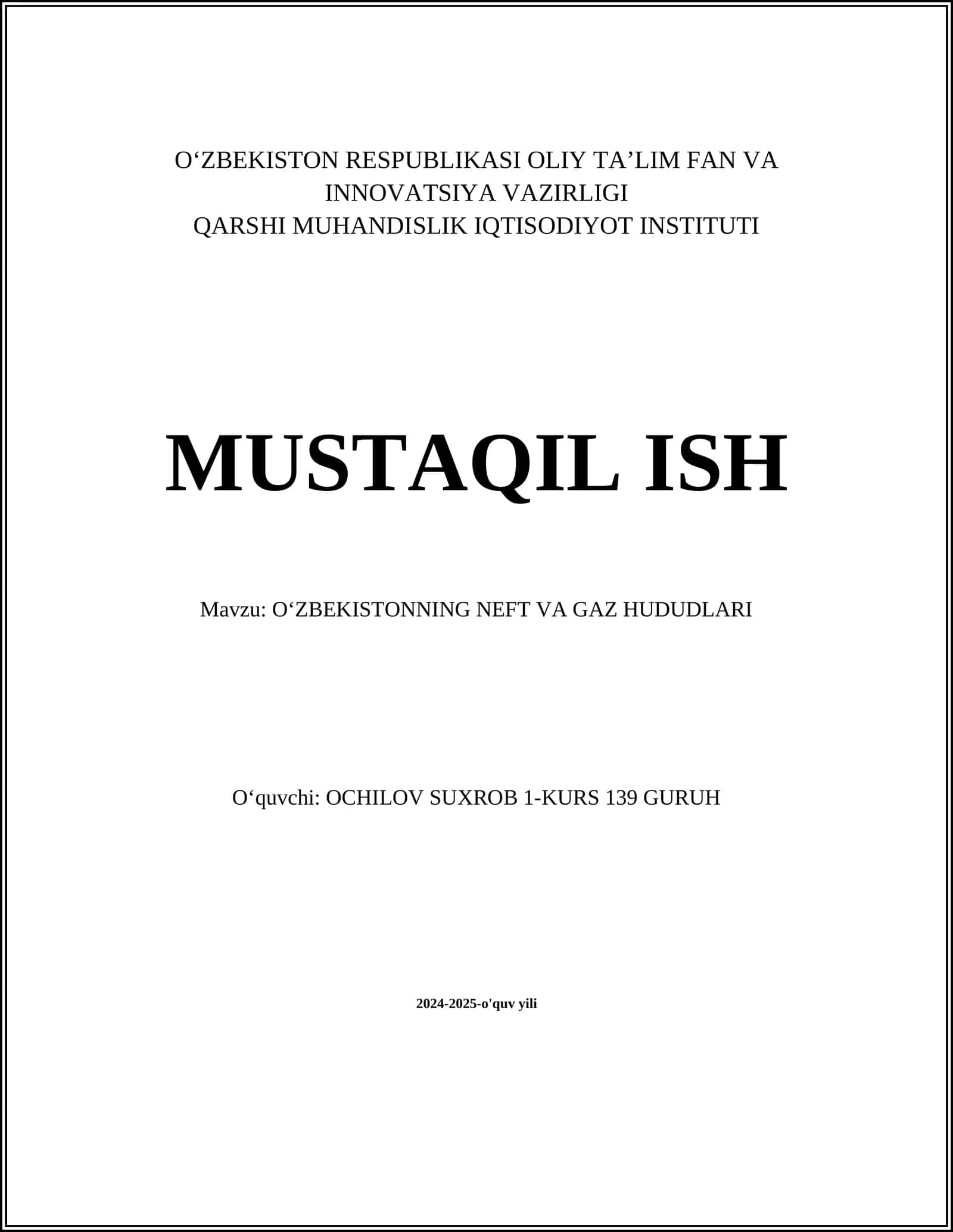 OʻZBEKISTONNING NEFT VA GAZ HUDUDLARI