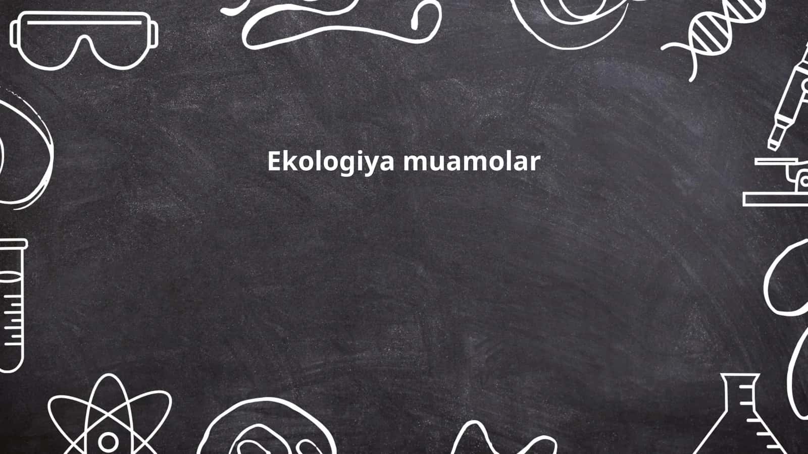 Ekologiya muamolar