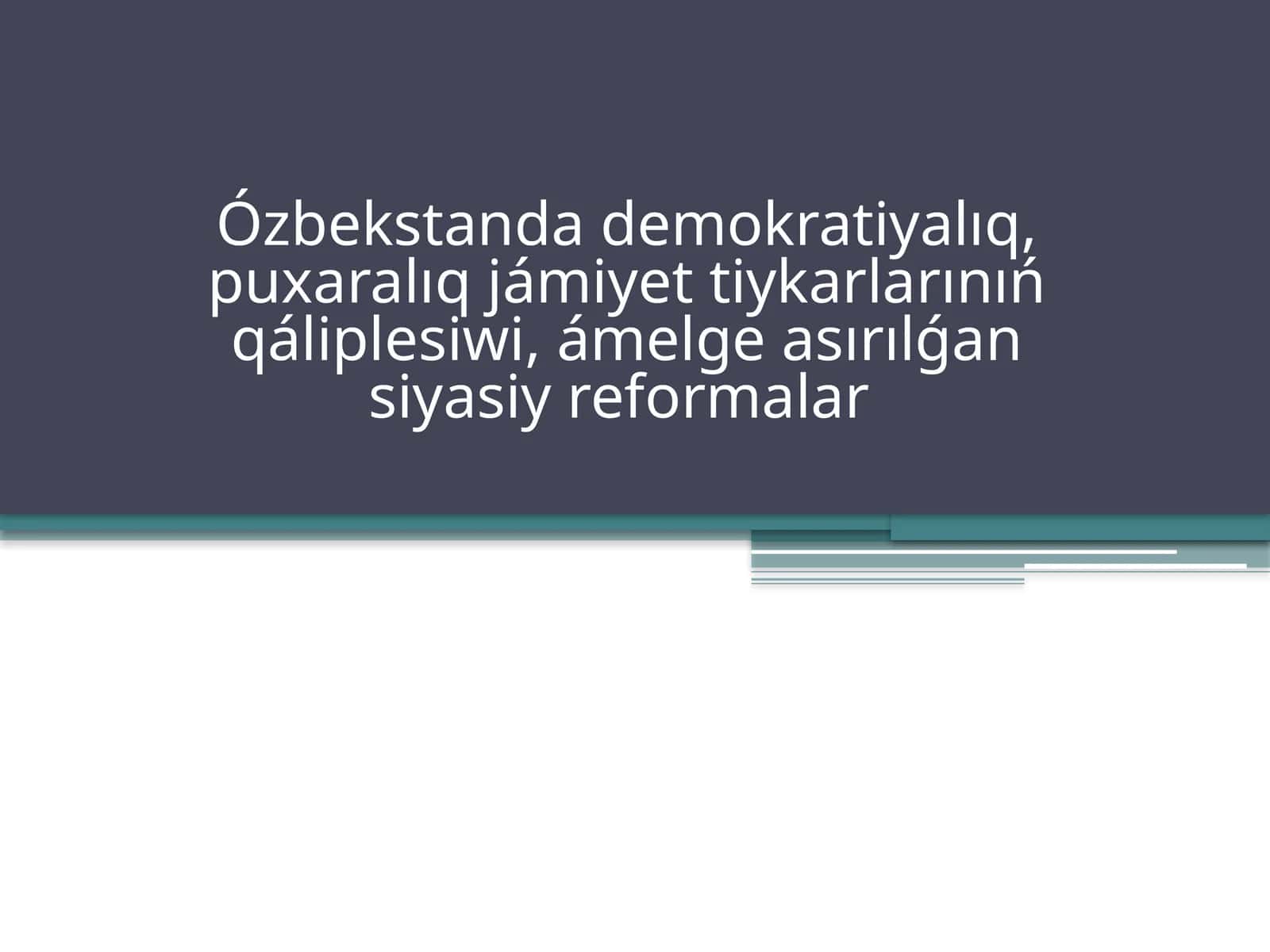 Siyasiy reformalar