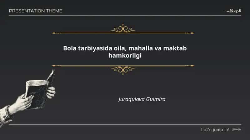 Bola tarbiyasida oila, mahalla va maktab hamkorligi