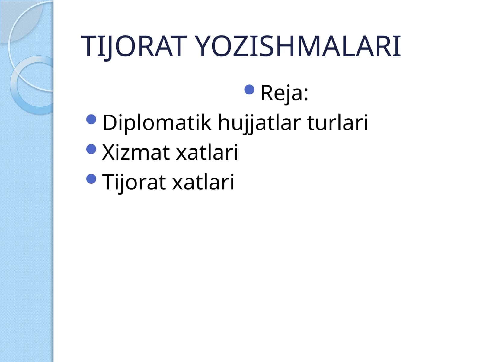 TIJORAT YOZISHMALARI