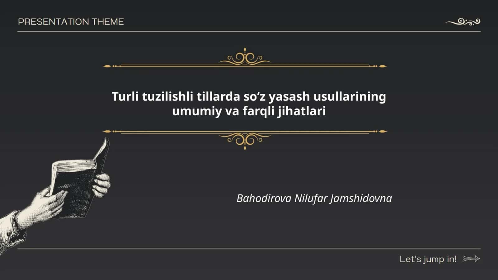 Turli tuzilishli tillarda soʻz yasash usullarining umumiy va farqli jihatlari