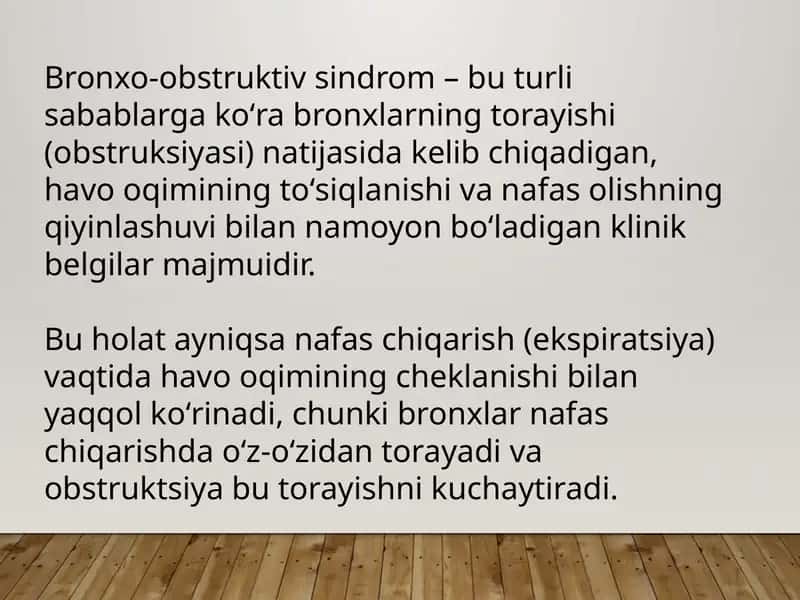 Bronxo-obstruktiv sindrom