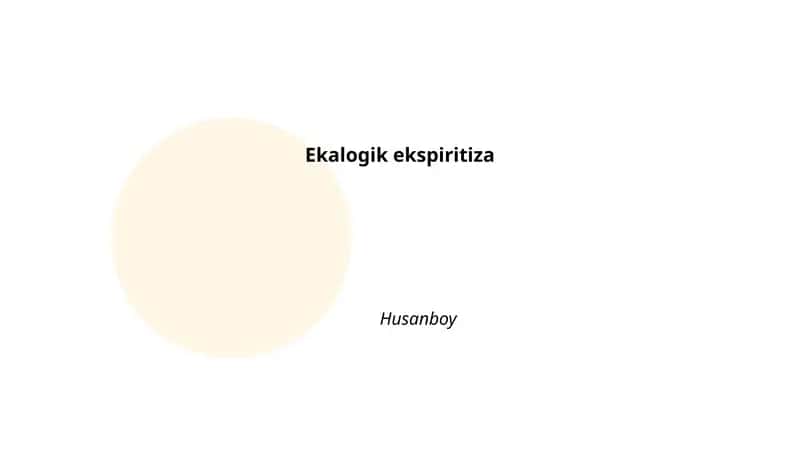 Ekalogik ekspiritiza