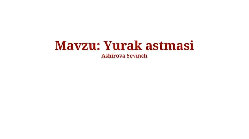 Yurak astmasi