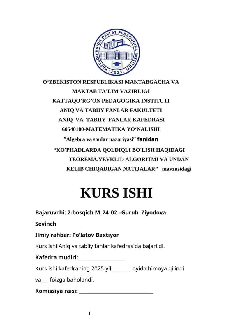 kurs ishi