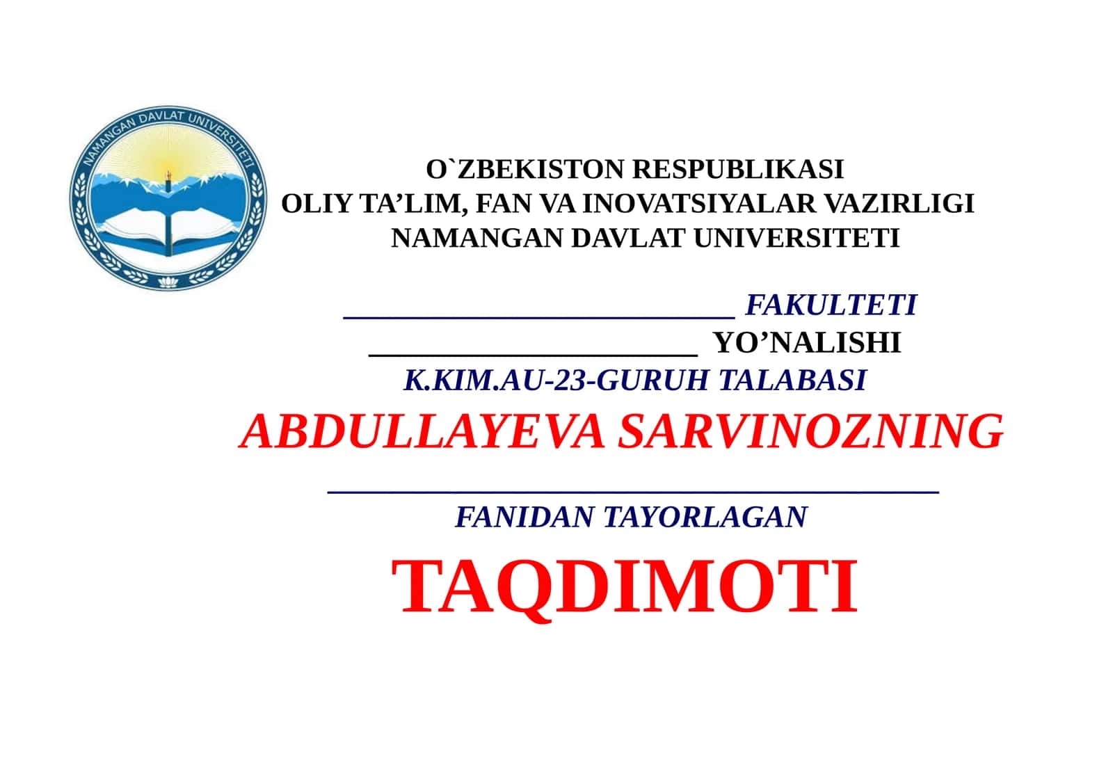 Kimyoning fizika, matematika, biologiya, geografiya bilan fanlararo bog‘liqligi. Taniqli kimyogar olimlarning ijodiy faoliyatini o‘rganish