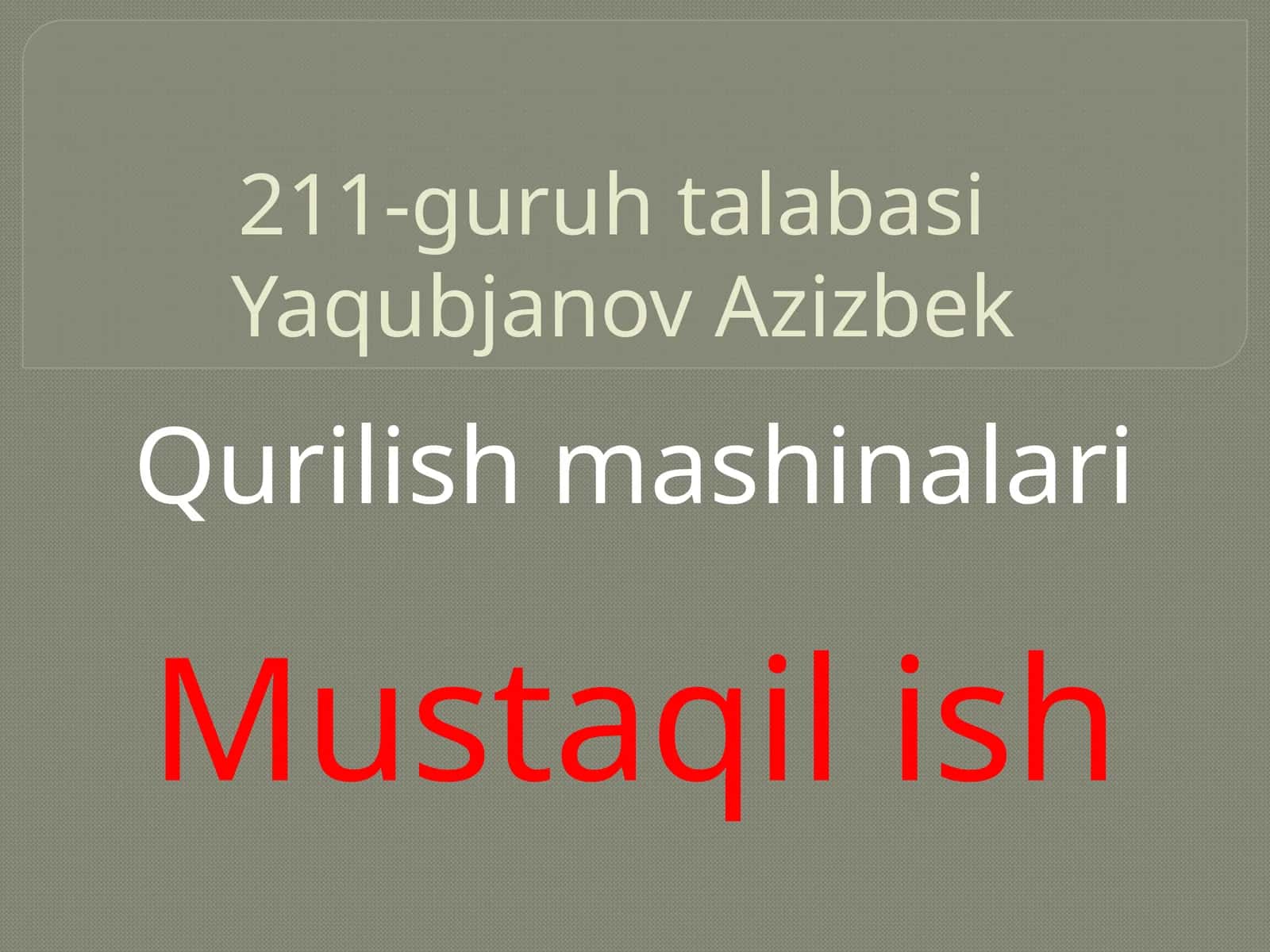 Qurilish mashinalari