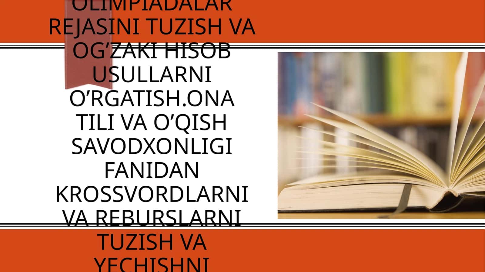Matematika fanidan olimpiada tayyorlov rejasini o'rgatish metodikasi