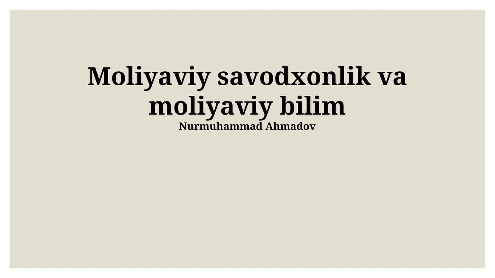 Moliyaviy Xavflar va Ularni Minimallashtirish