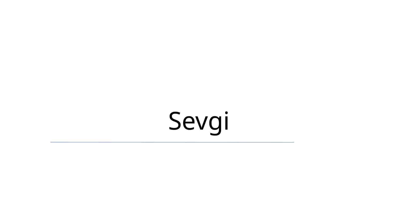 Sevgi