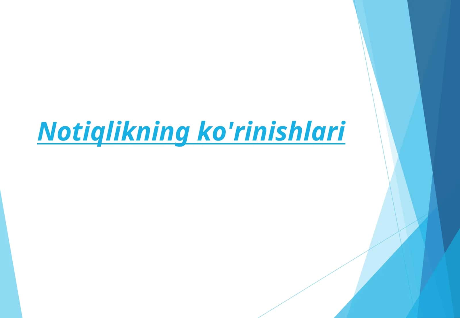 Notiqlikning ko'rinishlari