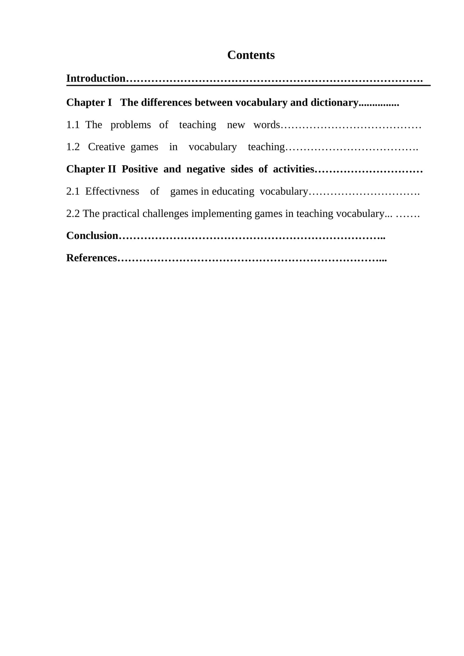 Positive and negative sides of activities
