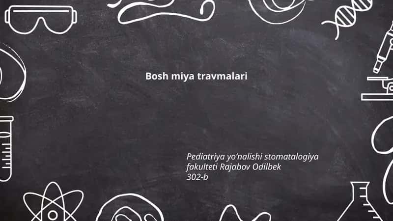 Bosh miya travmalari